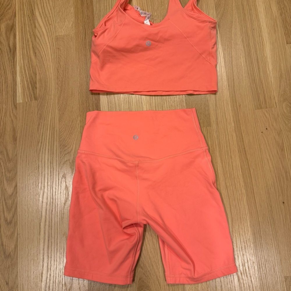 Lululemon Athletica Align Tank Top & Align Shorts Raspberry Cream - Picture 2 of 7